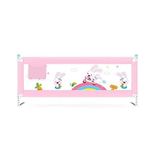 Baby Bedrail Bed Guard Bumper, Anti-Fall Vertical Lifting Bed Rail for Toddlers Bedrail Guard, For Kids Queen Bed King Bed,Pink,120cm*83cm
