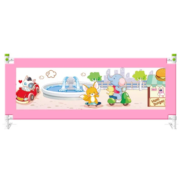Baby Bedrail Bed Guard Bumper, Anti-Fall Washable Vertical Lifting Bed Rail for Toddlers Bedrail Guard, For Kids Child,Pink,220cm*68cm
