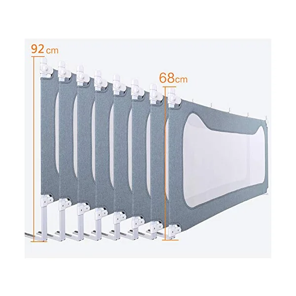 Baby Bedrail Bed Guard Bumper, Bed Rails for Toddlers Vertical Lifting Breathable Baby Bed Rail, for Toddlers Kids Children,Green,150cm*70cm