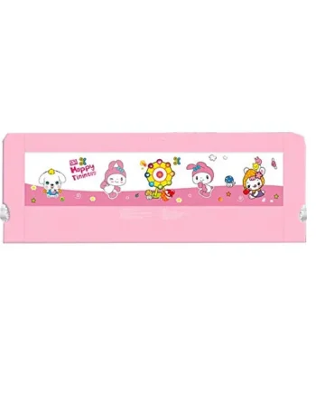 Baby Bedrail Bed Guard Bumper, Breathable Mesh Swing Down Bed Rail for Toddlers Anti-Fall Bed Guardrail, For Baby Children,Pink,200cm*68cm