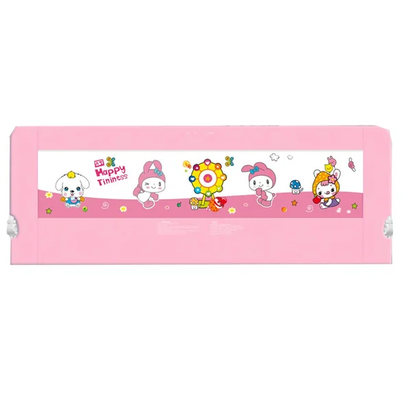 Baby Bedrail Bed Guard Bumper, Breathable Mesh Swing Down Bed Rail for Toddlers Anti-Fall Bed Guardrail, For Baby Children,Pink,200cm*68cm
