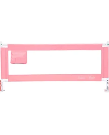 Baby Bedrail Bed Guard Bumper, Full Size Vertical Lifting Bed Rail for Toddlers Anti-Fall Bed Guardrail, For Baby Children,Pink,120cm*69cm