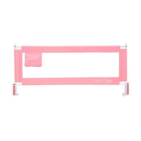 Baby Bedrail Bed Guard Bumper, Full Size Vertical Lifting Bed Rail for Toddlers Anti-Fall Bed Guardrail, For Baby Children,Pink,120cm*69cm