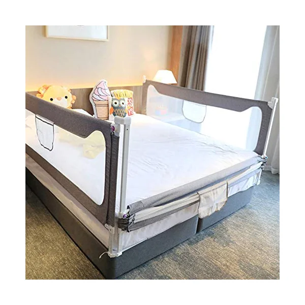Baby Bedrail Bed Guard Bumper, Full Size Vertical Lifting Kids Bed Rail Bed Baby Bed Rail Guard, For Twin Bed Queen Bed 1Pack,Blue,180cm