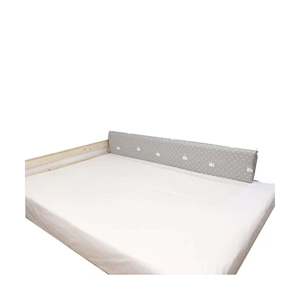 Baby Bedrail Bed Guard Bumper, Memory Foam Anti-Fall Washable Bed Rail for Toddlers Bedrail Guard, Soft For Kids Child,gray,50cm*30cm