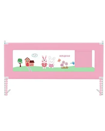 Baby Bedrail Bed Guard Bumper, Vertical Lifting Heigh Adjustable Safety Sleep Side Rai Baby Bed Rail Guard, For Kids Twin Child,pink(B),180cm*68cm