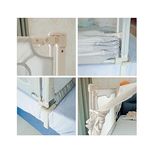 Baby Bedside Sleeper,120x50cm,Portable Crib,cosleeper for baby in bed,co sleeper bassinet attach to bed,baby bedside crib,One-key flip up the fence,baby bed with rails,Crib Stationary,bed in bed ( Col
