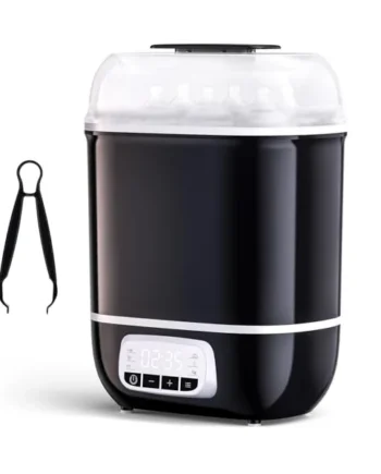 Baby Bottle Steriliser and Dryer Electric Steriliser for Baby Bottles with Digital LCD | 5-in-1 Steam Steriliser Auto Power-Off | Bottle Drying Warming Milk & Food