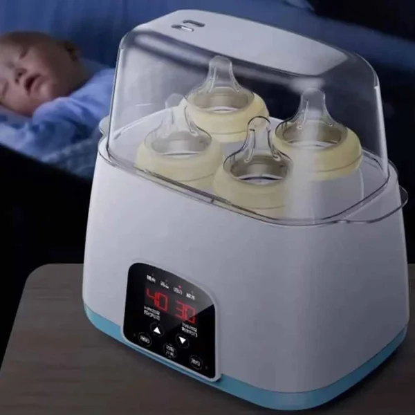 Baby Bottle Steriliser Bottle Warmer with & Smart Temperature Control & LCD Display | Portable Double steriliser for Baby Bottles to Breastmilk, Formula, Pacifiers | Fast Home Sterilisation