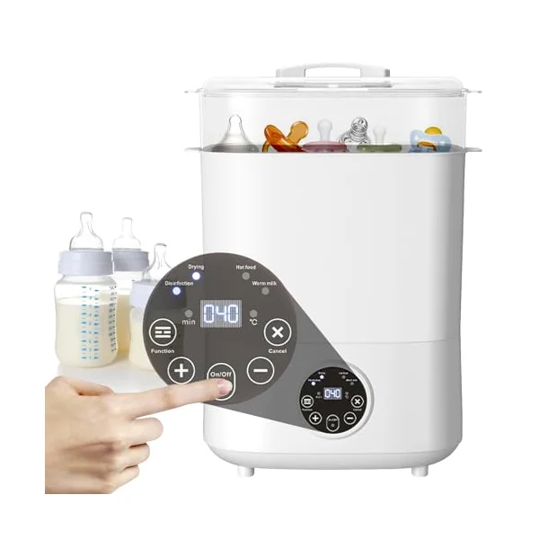 Baby Bottle Sterilizer & Dryer, 4-in-1 Electric Steam Baby Bottle Sterilizer and Dryer with Digital LED for Hold 6-8 Bottles, 2 Layers All-in-One Sterilizer for Baby Bottles, Other Baby Stuffs