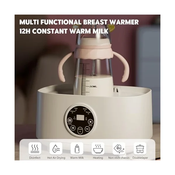 Baby Bottle Sterilizer & Dryer, 4-in-1 Electric Steam Baby Bottle Sterilizer and Dryer with Digital LED for Hold 6-8 Bottles, 2 Layers All-in-One Sterilizer for Baby Bottles, Other Baby Stuffs