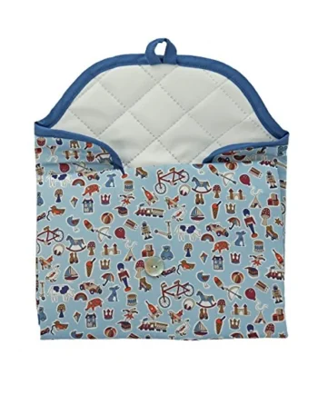 Baby Boy Travel Changing Mat - Portable Waterproof Nappy Mat MADE IN FRANCE by the French Brand LUCIOLE ET CIE - Liberty fabric Little Treasures - SAFE MATERIAL For Baby's Skin - BABY BIRTH GIFT