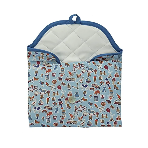 Baby Boy Travel Changing Mat - Portable Waterproof Nappy Mat MADE IN FRANCE by the French Brand LUCIOLE ET CIE - Liberty fabric Little Treasures - SAFE MATERIAL For Baby's Skin - BABY BIRTH GIFT