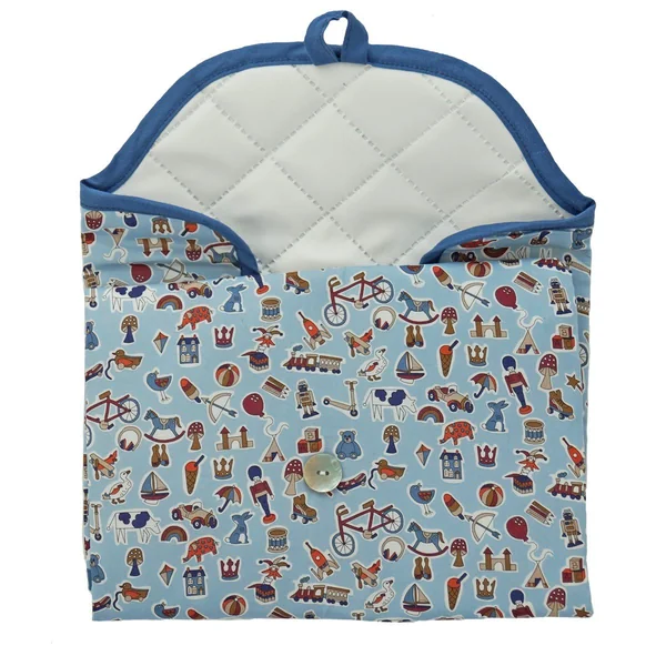 Baby Boy Travel Changing Mat - Portable Waterproof Nappy Mat MADE IN FRANCE by the French Brand LUCIOLE ET CIE - Liberty fabric Little Treasures - SAFE MATERIAL For Baby's Skin - BABY BIRTH GIFT