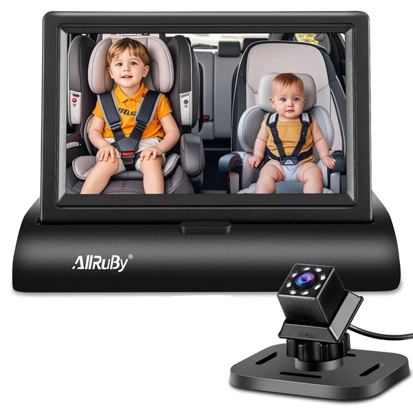 Baby Car Camera Monitor,Baby Car Mirror,1080P Digital Display,View Infant in Rear Facing Seat with Wide Crystal Clear View,Aimed at Baby-Easily to Observe Baby's Every Move (4.3 inch)