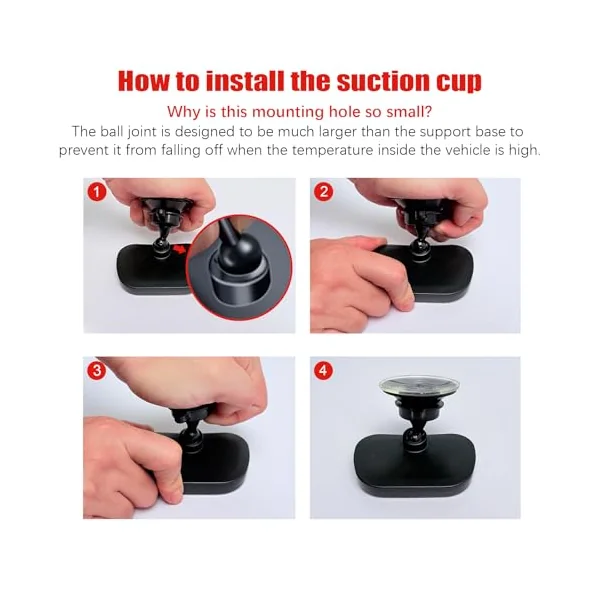 Baby Car Mirror, 360° Adjustable Rearview for Rear Facing Infant Suction Cup & Clip Car Visor Safety Mirror for SUV Trucks
