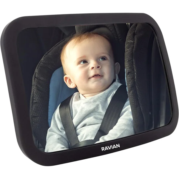 Baby Car Mirror for Back Seat Safest Newborn Essentials with Rear View, Shatterproof, Adjustable to See Rear Facing for Infants, Kids and Pets (Pack of 4)