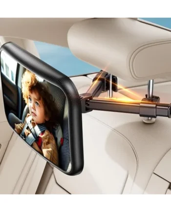 Baby Car Mirror for Car Seat Safely Mirror Hook Clip Design for Rear Facing Infant Newborn 360° Rotation Backseat Mirrors with Wide Clear View, Shatterproof, Easy Install Baby Essentials