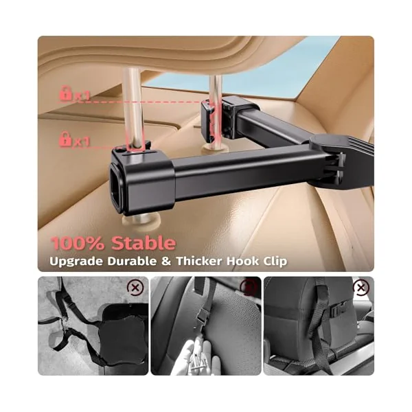Baby Car Mirror for Car Seat Safely Mirror Hook Clip Design for Rear Facing Infant Newborn 360° Rotation Backseat Mirrors with Wide Clear View, Shatterproof, Easy Install Baby Essentials
