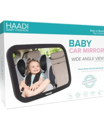 Baby Car Mirror Rear View - 360 ° Adjustable, Extra Wide Crystal Clear & Shatterproof Back Seat Baby Essentials to See Rear Facing Infants, Babies, Kids, Child & New born (Pack of 3)