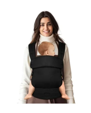 Baby Carrier - Ergonomic, Lightweight Baby Sling Carrier with Enhanced Lumbar & Adjustable Head Neck Support, Cotton Infant Carrier for Newborn to Toddler 3-36 Month 8-44lbs, Black