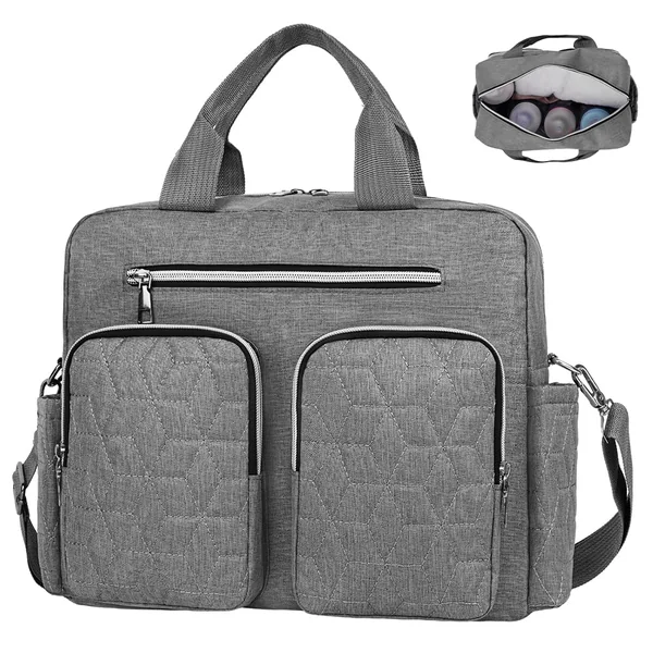 Baby Changing Bag, Nappy Bag Tote Multifunction Nappy Bags, Diaper Messenger with Stroller Straps and Insulated Pockets, Portable Waterproof and Large Capacity Mommy Diaper Tote for Mum and Dad