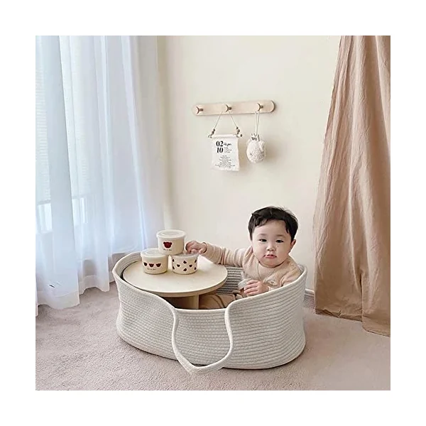 Baby Changing Basket Bed Folding Baby Travel Carrying Basket Sleeping 70x40x25CM