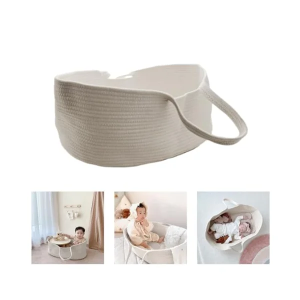 Baby Changing Basket Bed Folding Baby Travel Carrying Basket Sleeping 70x40x25CM