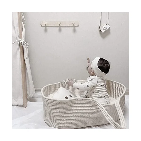 Baby Changing Basket Bed Folding Baby Travel Carrying Basket Sleeping 70x40x25CM