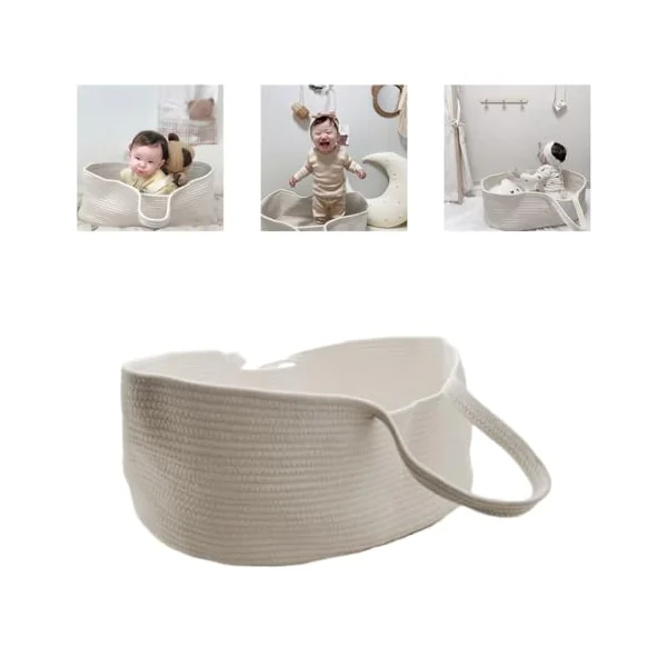 Baby Changing Basket Bed Folding Baby Travel Carrying Basket Sleeping 70x40x25CM