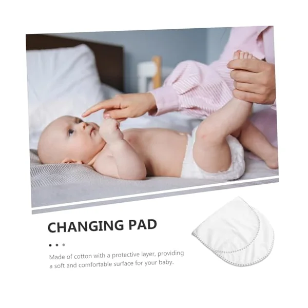 Baby Changing Pad 3 Pack Cotton TPU Waterproof Reusable Diaper Mat for Portable Protector Machine Washable for Travel and Home