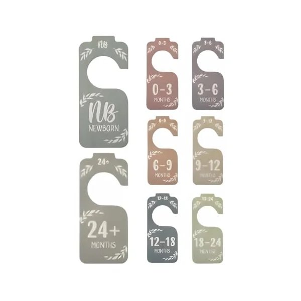 Baby Closet Divider, Baby Closet Organiser, Cute 8-Piece Baby Wardrobe Divider Set - Nursery Clothes Hanger Dividers for Girls Wardrobes, Babies up to 24 Months | 8PCS Supplies for Boho Bedroom Decor, Boys' Girls' Wardrobes