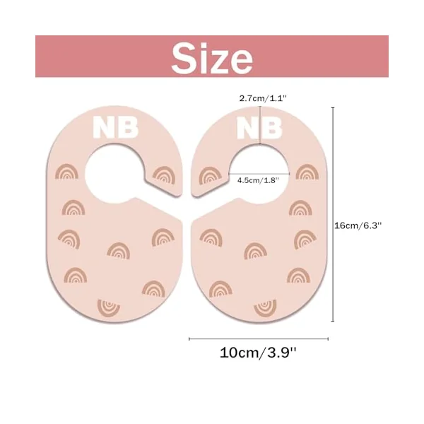Baby Closet Dividers Durable Plastic Clothes Organizers 8 Pack | Double-Sided Dividers Wardrobe Organizer for Newborn to Toddler, Clothes Organizer by Size & Age Nursery Clothes Dividers