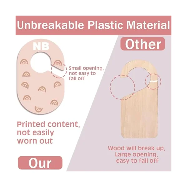 Baby Closet Dividers Durable Plastic Clothes Organizers 8 Pack | Double-Sided Dividers Wardrobe Organizer for Newborn to Toddler, Clothes Organizer by Size & Age Nursery Clothes Dividers