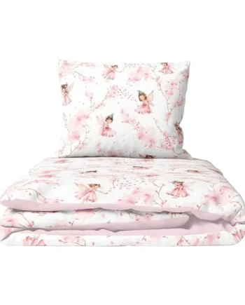 Baby Comfort 4 Piece Duvet Pillow Duvet Cover Pillowcase 80x70 cm Bedding Set for Crib Bedside Crib or Travel Cot 12M+ (Fairies)