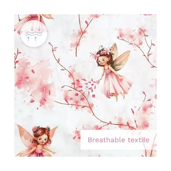 Baby Comfort 4 Piece Duvet Pillow Duvet Cover Pillowcase 80x70 cm Bedding Set for Crib Bedside Crib or Travel Cot 12M+ (Fairies)