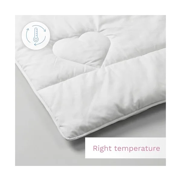 Baby Comfort 4 Piece Duvet Pillow Duvet Cover Pillowcase 80x70 cm Bedding Set for Crib Bedside Crib or Travel Cot 12M+ (Safari Cars)