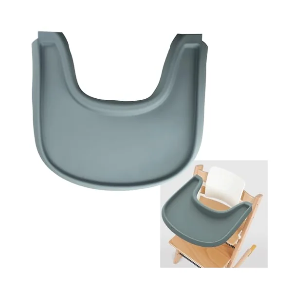 Baby Dinning Chair Mat Soft Silicone Dining Placemat Solid Washable Highchair Cushion Tray Pad for High Chairs Portable Silicone Mat for Baby High Chair