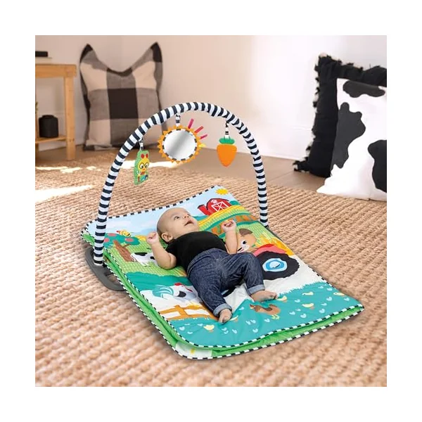 Baby Einstein Farm Explorers Busy Barnyard 4-in-1 Musical Activity Gym, with Shape Sorter, Ages 0 Months to 4+ Years