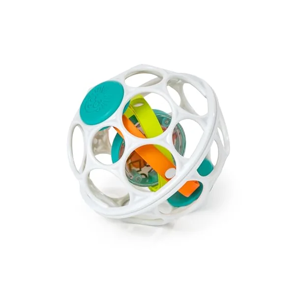Baby Einstein Grip & Spin Oball Easy Grasp Rattle Toy, BPA Free, 0+ Months