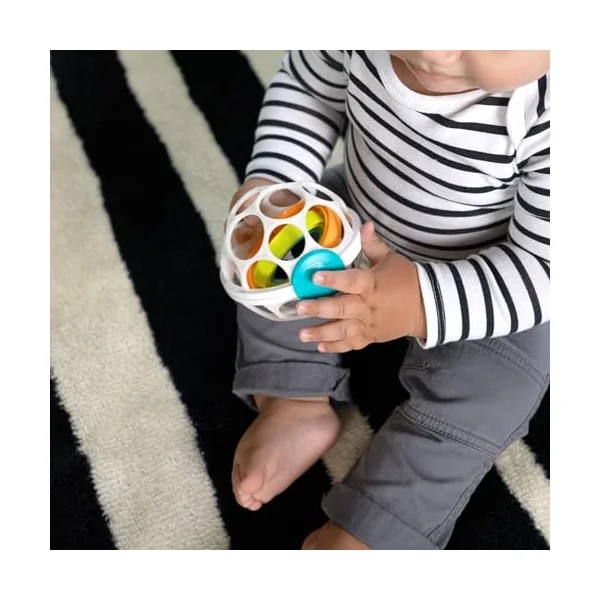 Baby Einstein Grip & Spin Oball Easy Grasp Rattle Toy, BPA Free, 0+ Months