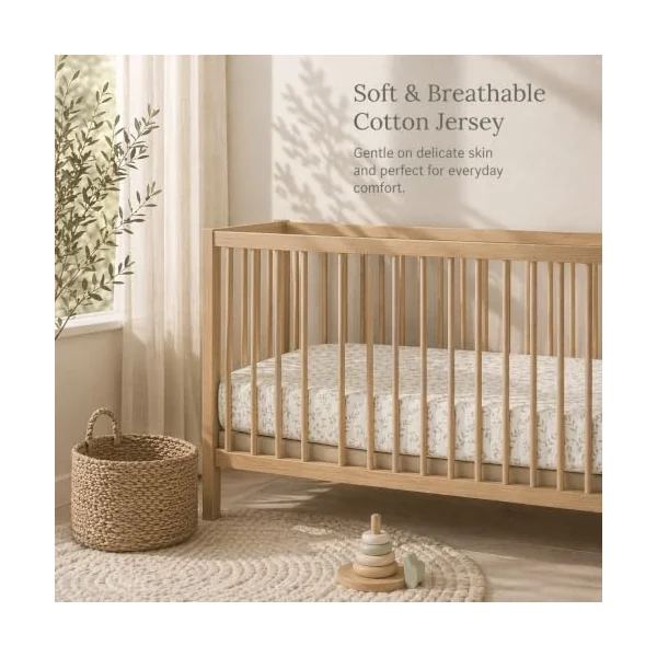 Baby Elegance Cot Bed Sheets, 120 x 60 cm Fitted, 2-Pack (Into the Wild) | Machine Washable, Ultra-Soft & Breathable Cotton, Premium-Quality Jersey, Hypoallergenic, Durable Quality, Includes 2 Sheets