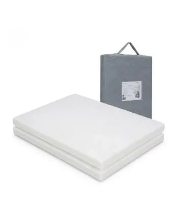 Baby Elegance Travel Cot Mattress 70x100x3 cm, Foldable & Breathable | Eco-Fiber Foldable Design for Travel & Storage, Includes Carry Bag, Supportive Core, Machine-Washable Cover, Easy Cleaning