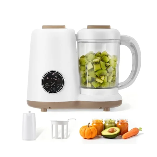 Baby Food Maker, Baby Food Processor and Steamer Blender All in One with Steriliser, Bottle Warmer & Defrost, 1000ml Large Capacity LED Touch Screen for Fruit, Vegetables, Beef, Chicken, Fish,BPA-Free