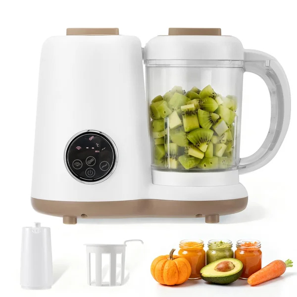 Baby Food Maker, Baby Food Processor and Steamer Blender All in One with Steriliser, Bottle Warmer & Defrost, 1000ml Large Capacity LED Touch Screen for Fruit, Vegetables, Beef, Chicken, Fish,BPA-Free