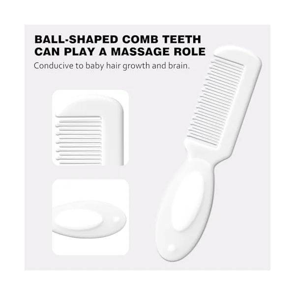 Baby Grooming Kit Newborn,Infant Safety Care Set with Hair Brush Comb Nail Clipper, Baby Essentials for Newborn,5 Pcs, Write