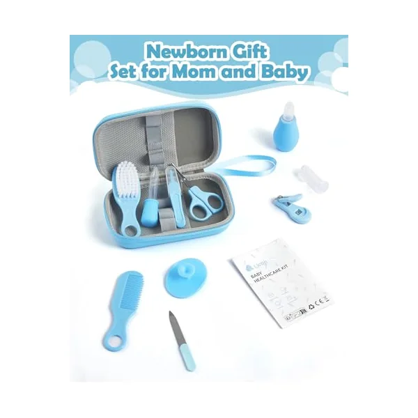 Baby Healthcare and Grooming Kit, Lictin 12PCS Nursery Care,Nail Clippers | Newborn Safety Health Care Set with Hair Brush,Comb,Nail Clippers and More for Newborn Infant Toddlers Baby Boys