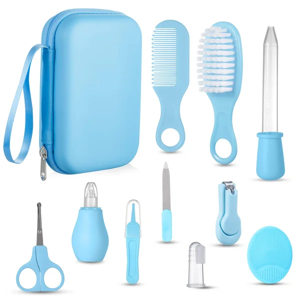 Baby Healthcare and Grooming Kit, Lictin 12PCS Nursery Care,Nail Clippers | Newborn Safety Health Care Set with Hair Brush,Comb,Nail Clippers and More for Newborn Infant Toddlers Baby Boys