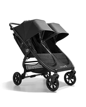 Baby Jogger City Mini GT2 Double All-Terrain Double Pushchair | Lightweight, Foldable Stroller | Opulent Black