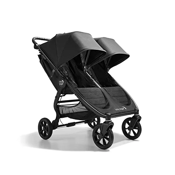 Baby Jogger City Mini GT2 Double All-Terrain Double Pushchair | Lightweight, Foldable Stroller | Opulent Black